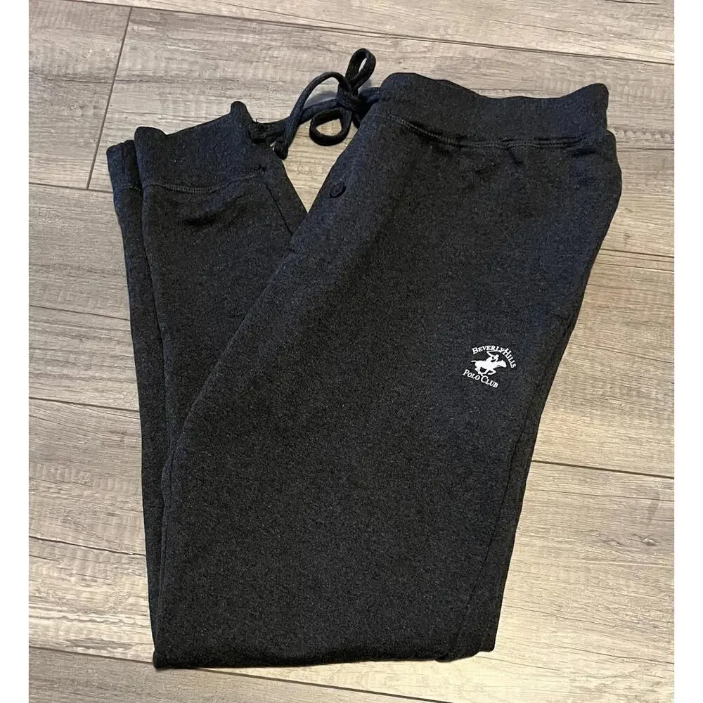 Beverly Hills Polo Club Men's Black Casual Sweatpants, Size Med